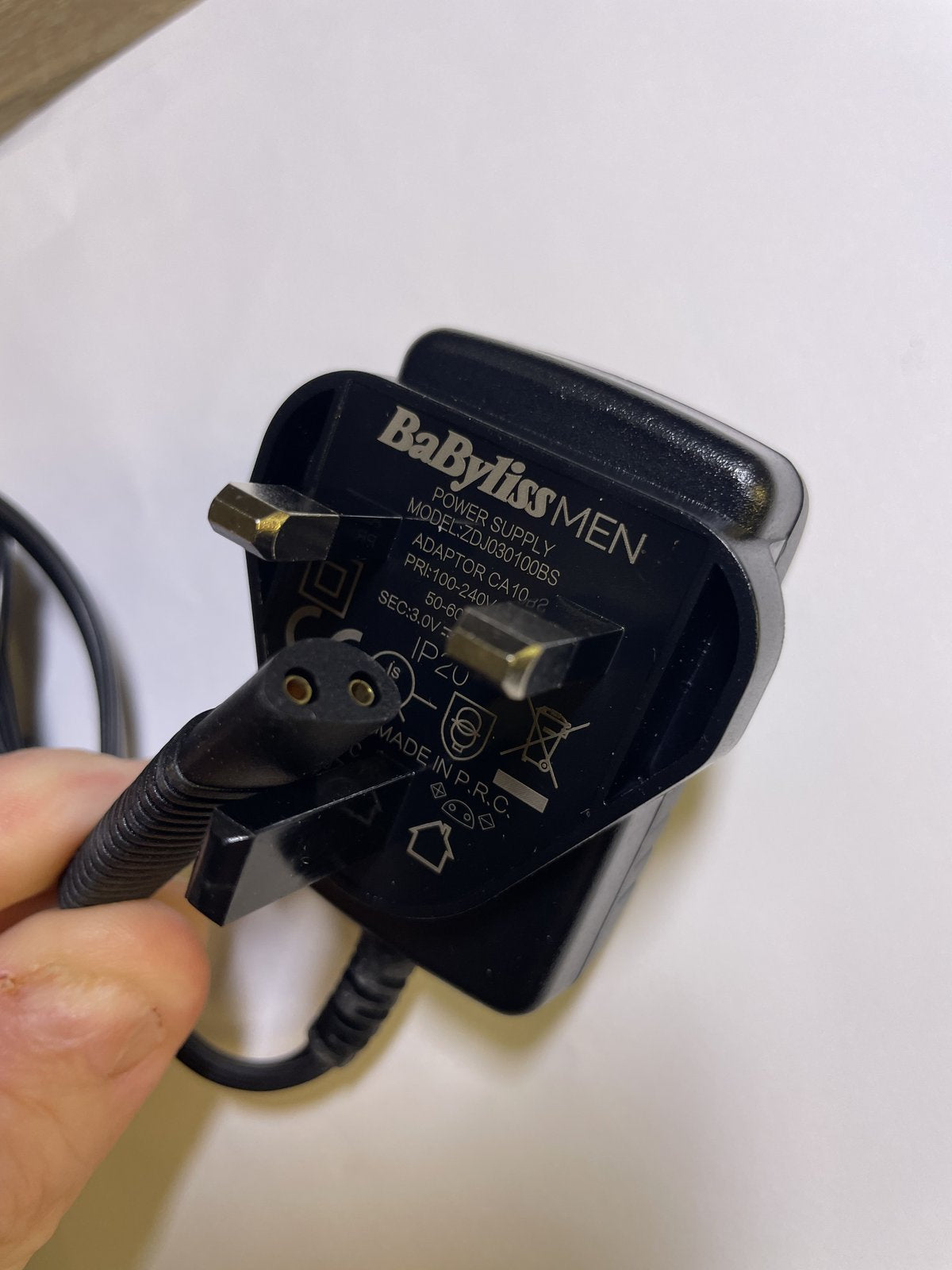 Replacement for 3.0V 1.0A 3.0W BaByliss MEN Power Supply ZDJ030100 Adaptor CA10