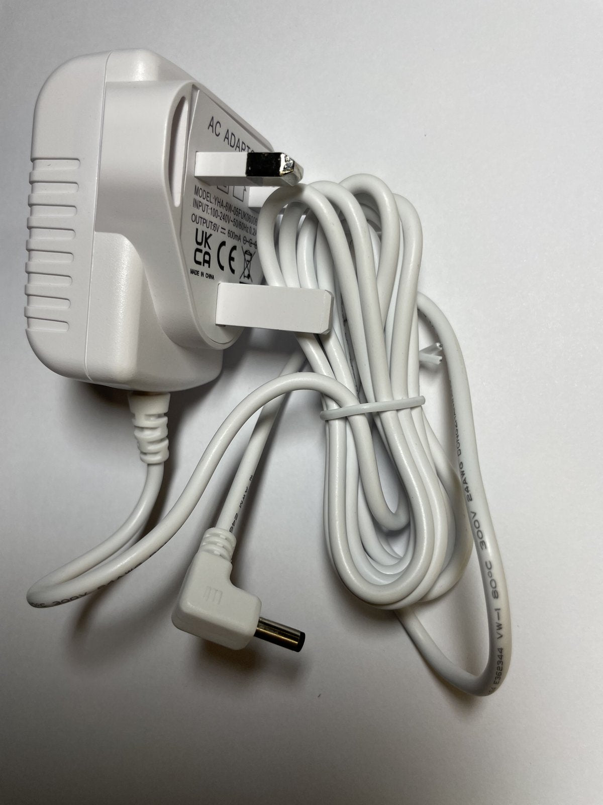 Replacement White 6V AC-DC Adapter Charger for Motorola EASE30 Baby Monitor