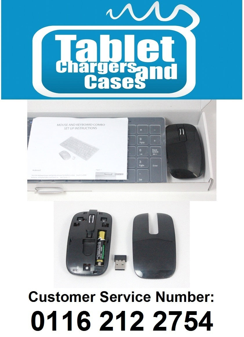 2.4Ghz Wireless Thin Keyboard + Num Pad & Mouse Set for LG 47LA660V Smart 3D 47"